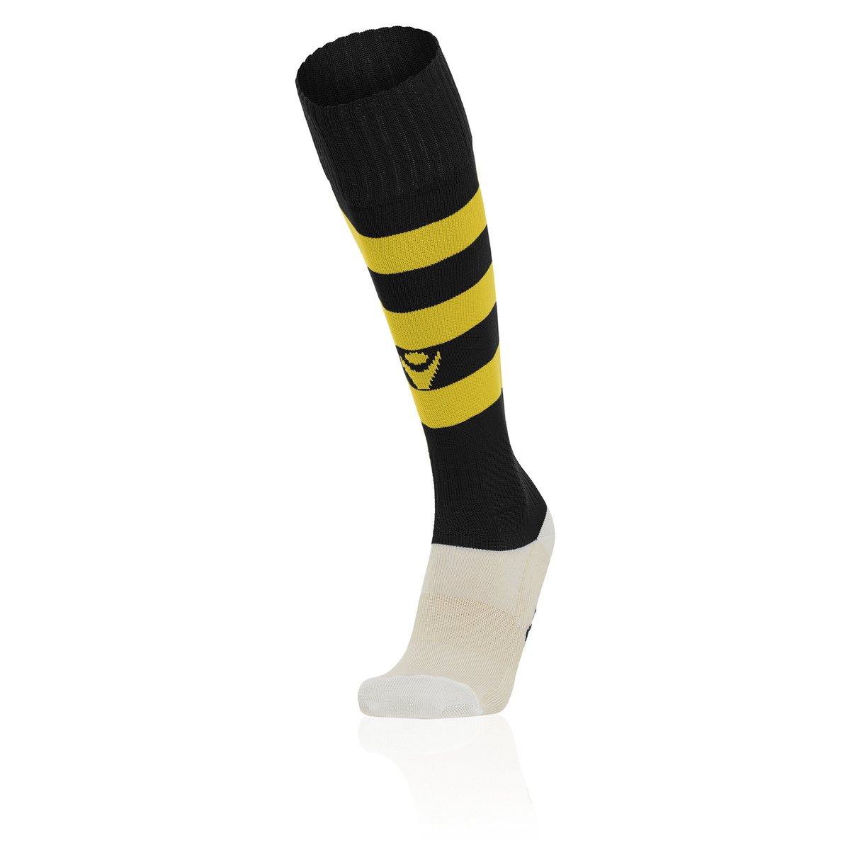 Macron Hoops Match Sock - Black/Yellow (Pack of 5)