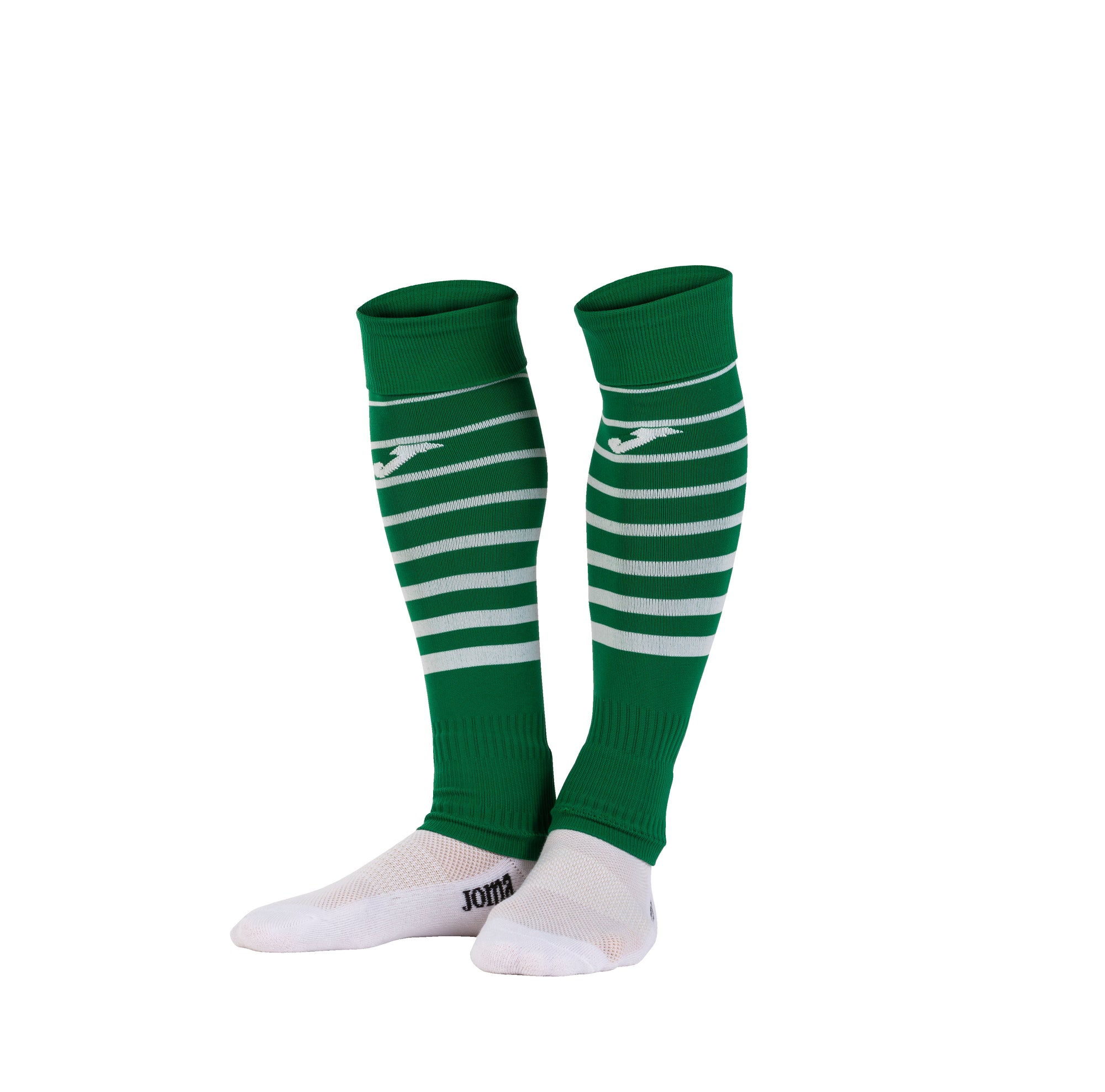 Joma Premier II Sock Leg - Green Medium/White