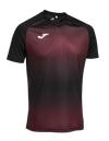 Joma Tiger V Short Sleeve T-Shirt - Black/Ruby