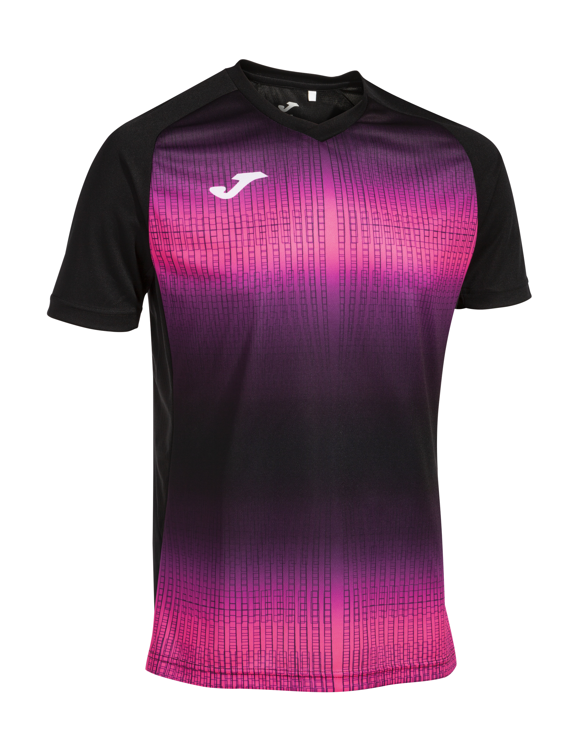 Joma Tiger V Short Sleeve T-Shirt - Black/Pink Fluor