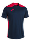 Joma Championship VI Short Sleeved T-Shirt - Dark Navy/Red