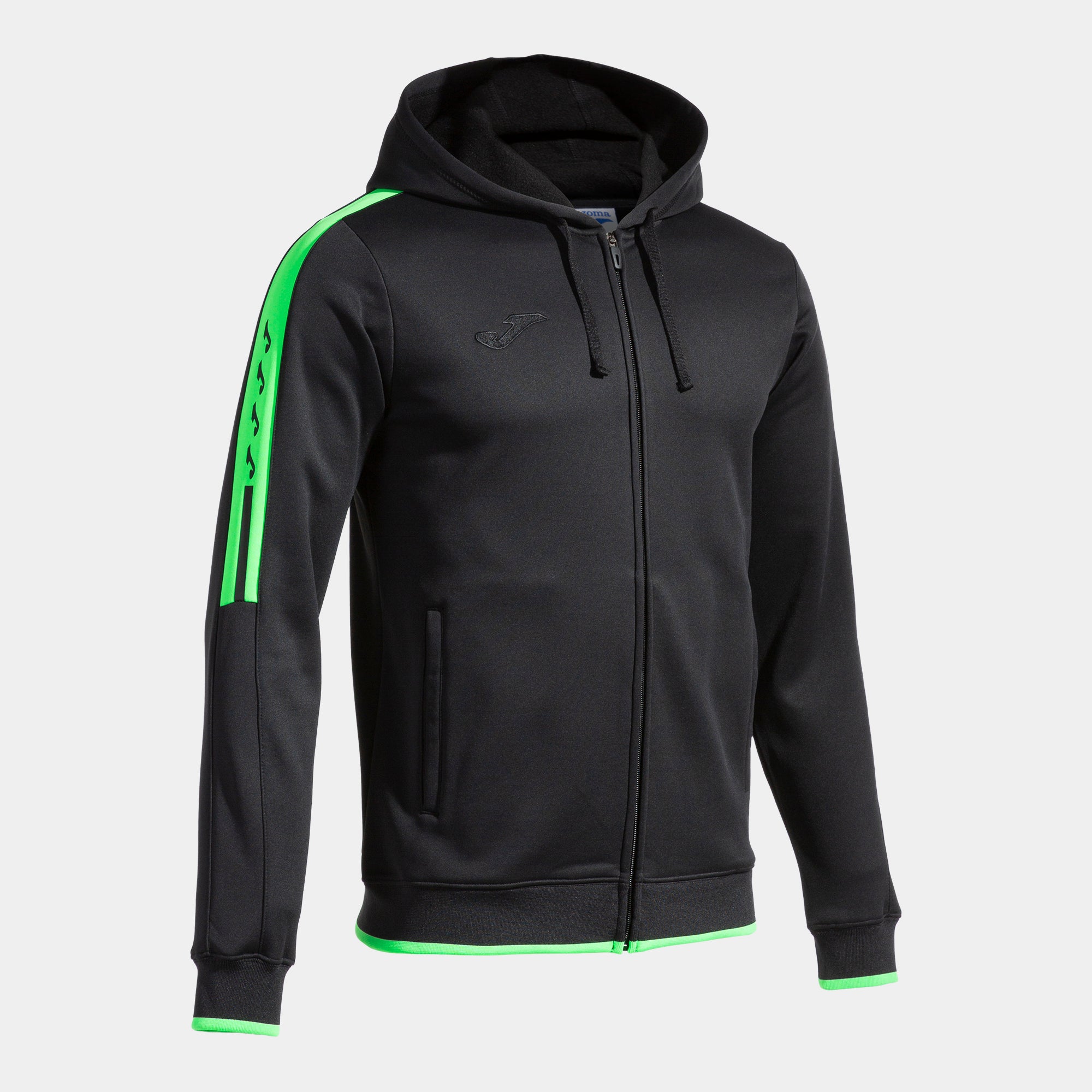 Joma Olimpiada Hoodie Jacket - Black/Green Fluor