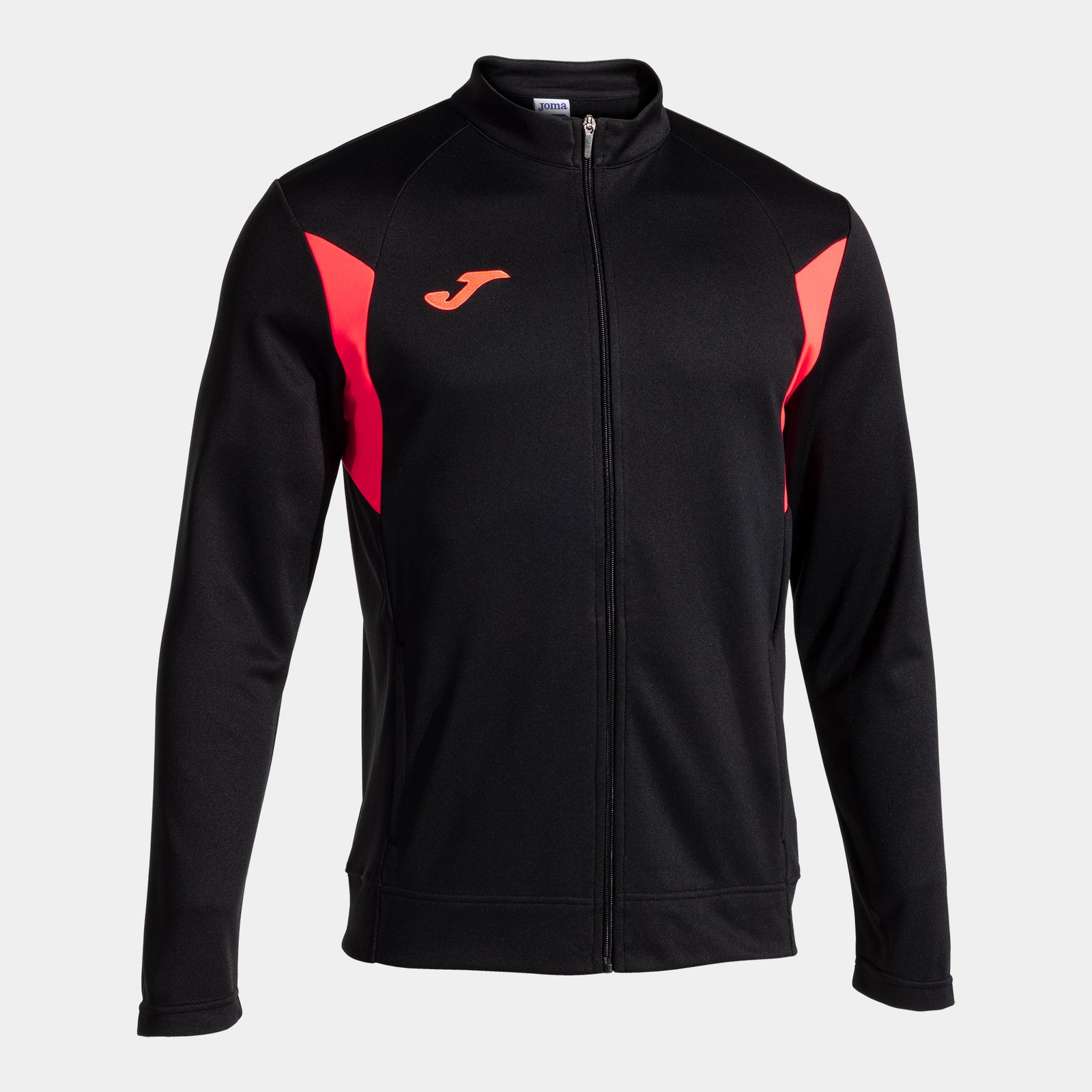 Joma Winner III Tracksuit Top - Black/Coral