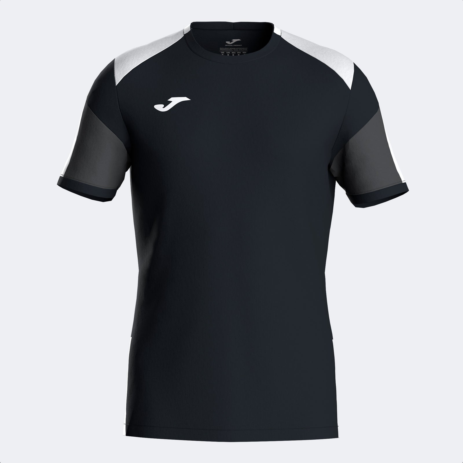 Joma Danubio IV T-Shirt - Black/White/Anthracite