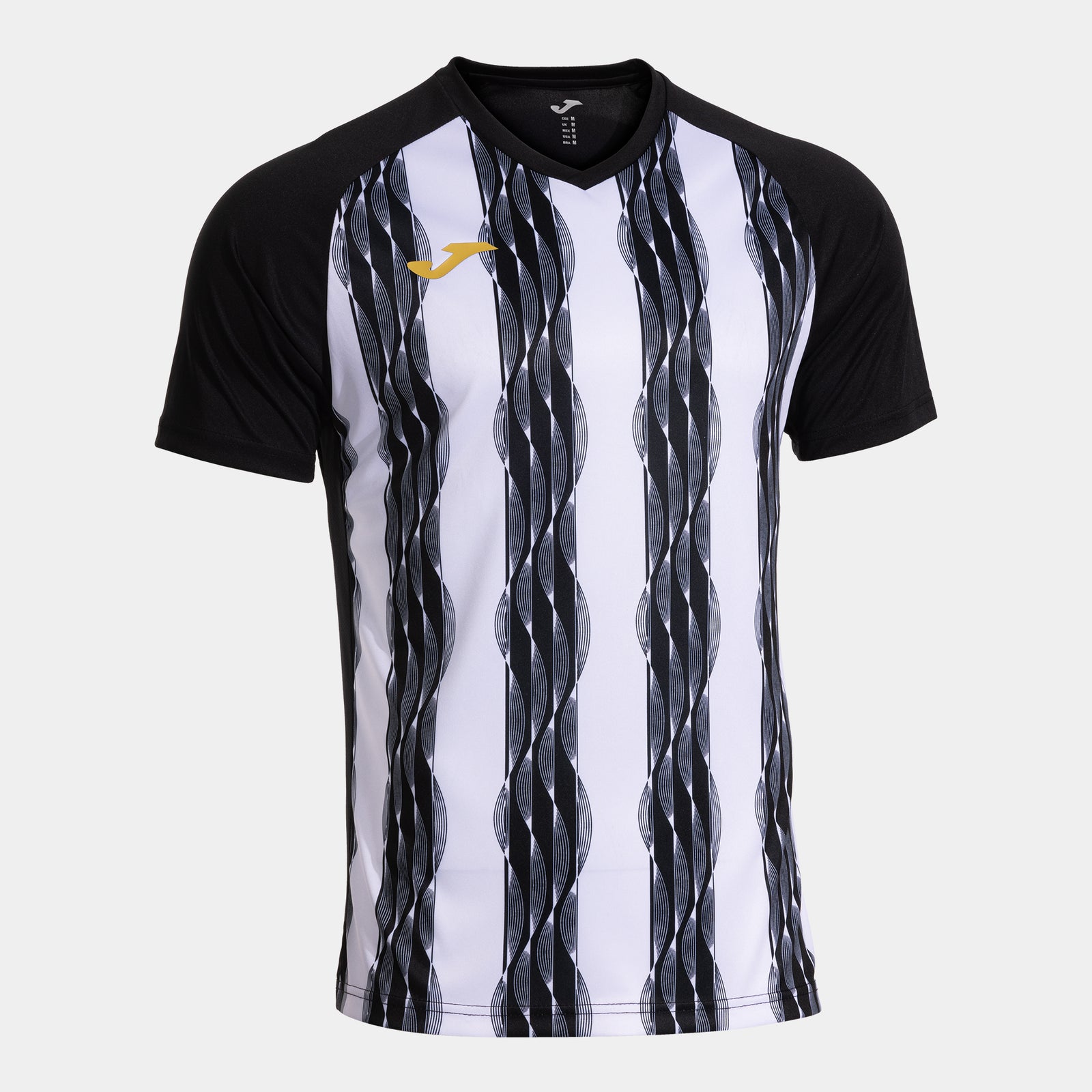 Joma Inter V T-Shirt - Black/White