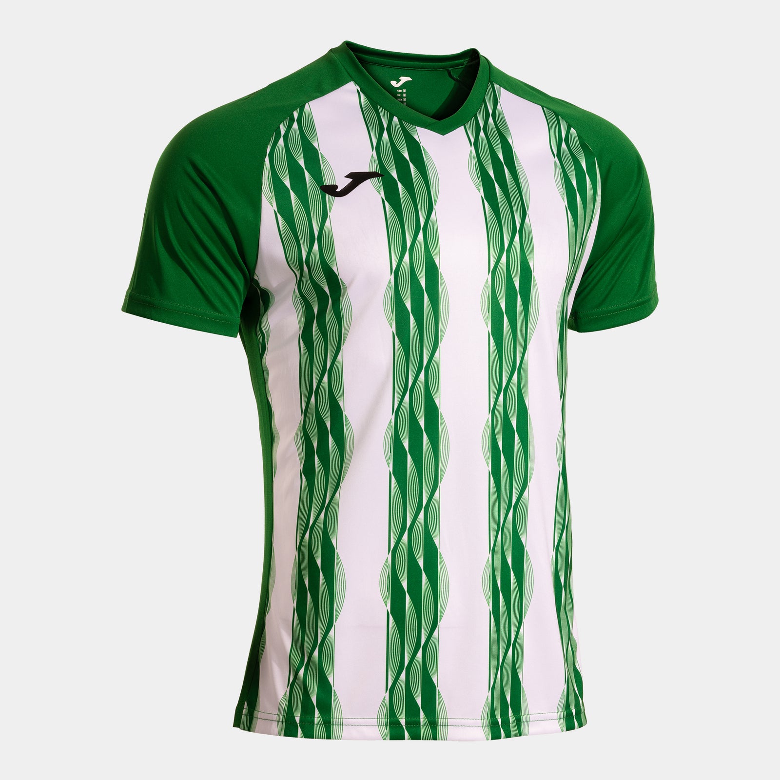 Joma Inter V T-Shirt - Green Medium/White