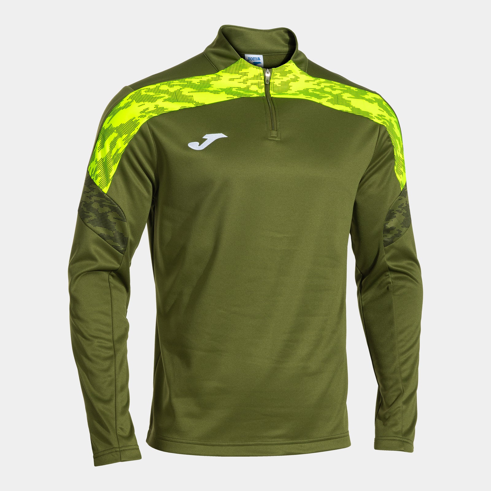 Joma Championship VIII Half Zip - Kaki/Yellow Fluor