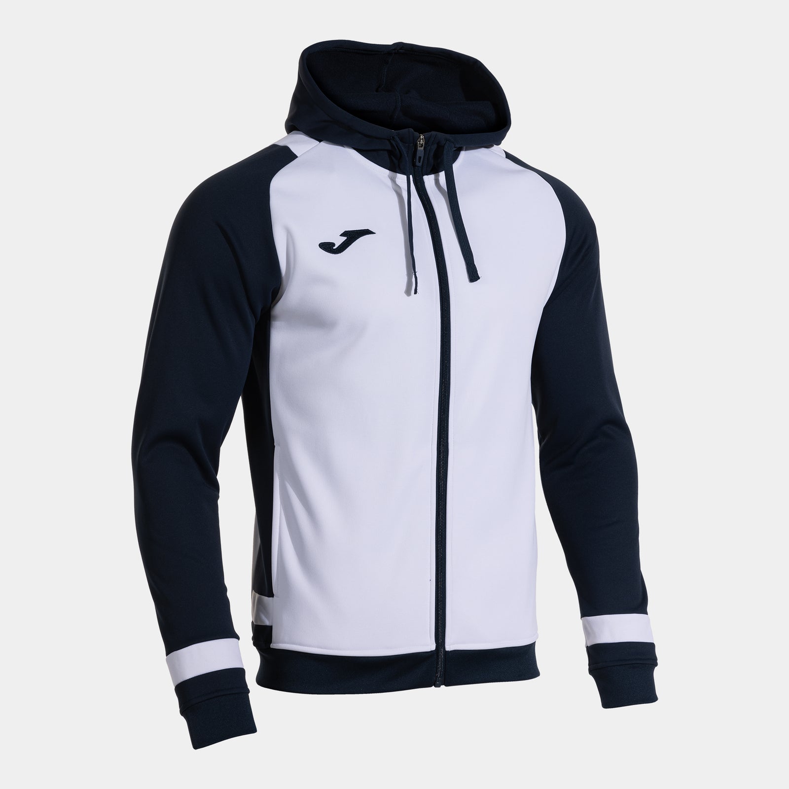 Joma Lider Hoodie - White/Dark Navy