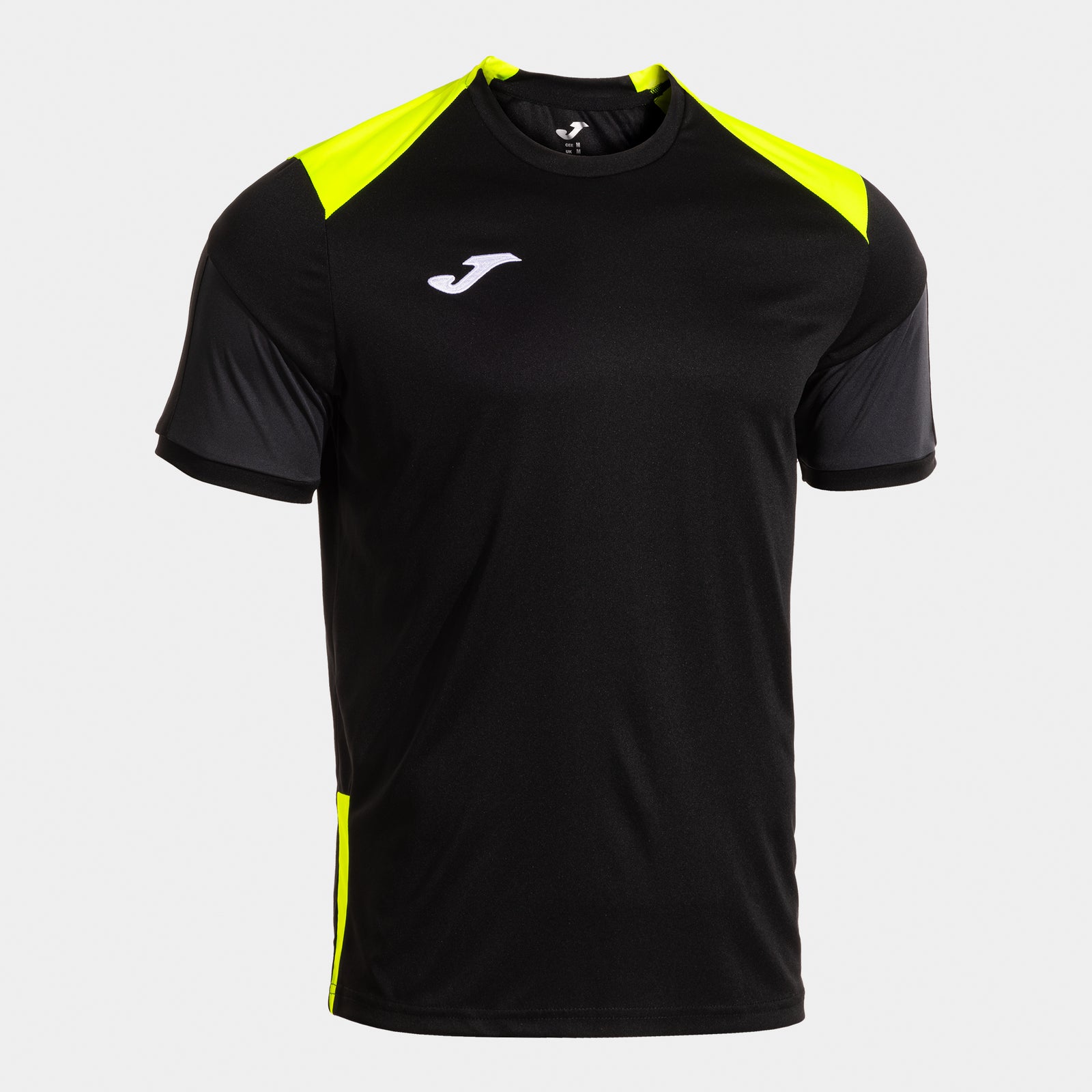 Joma Danubio IV T-Shirt - Black/Yellow Fluor/Anthracite