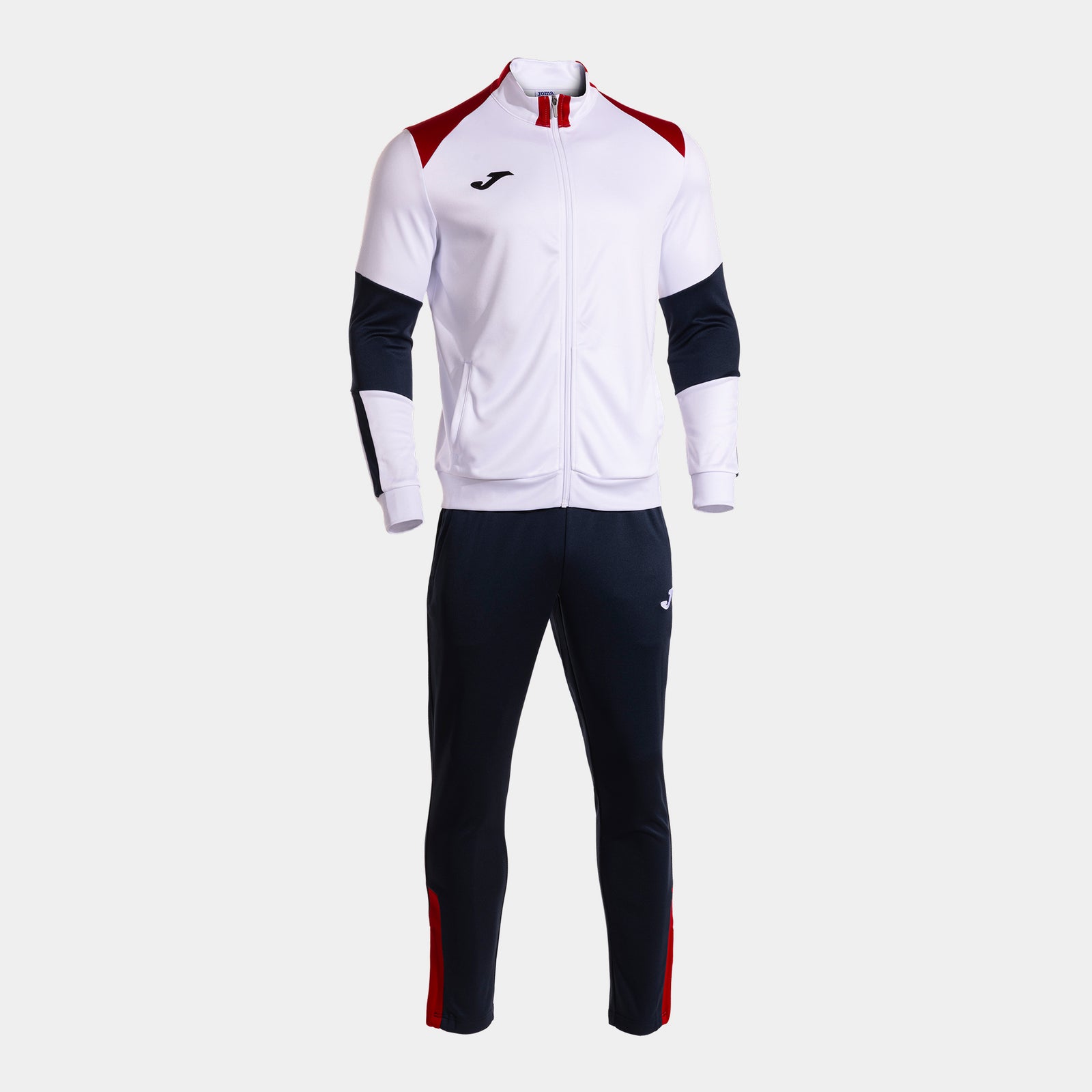 Joma Danubio IV Tracksuit - White/Red/Dark Navy