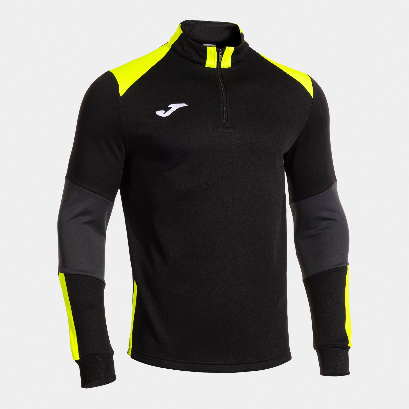 Joma Danubio IV Half Zip - Black/Yellow Fluor/Anthracite