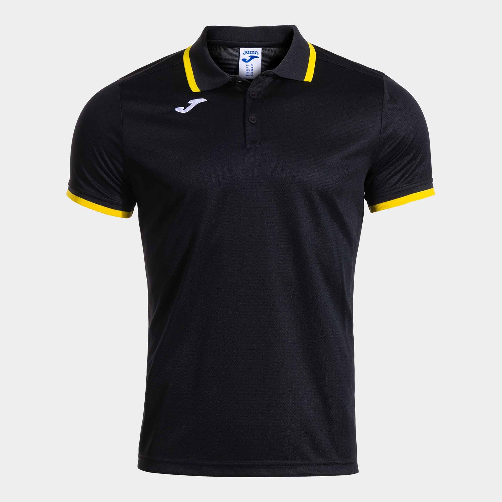 Joma Combi Premium Polo - Black/Yellow