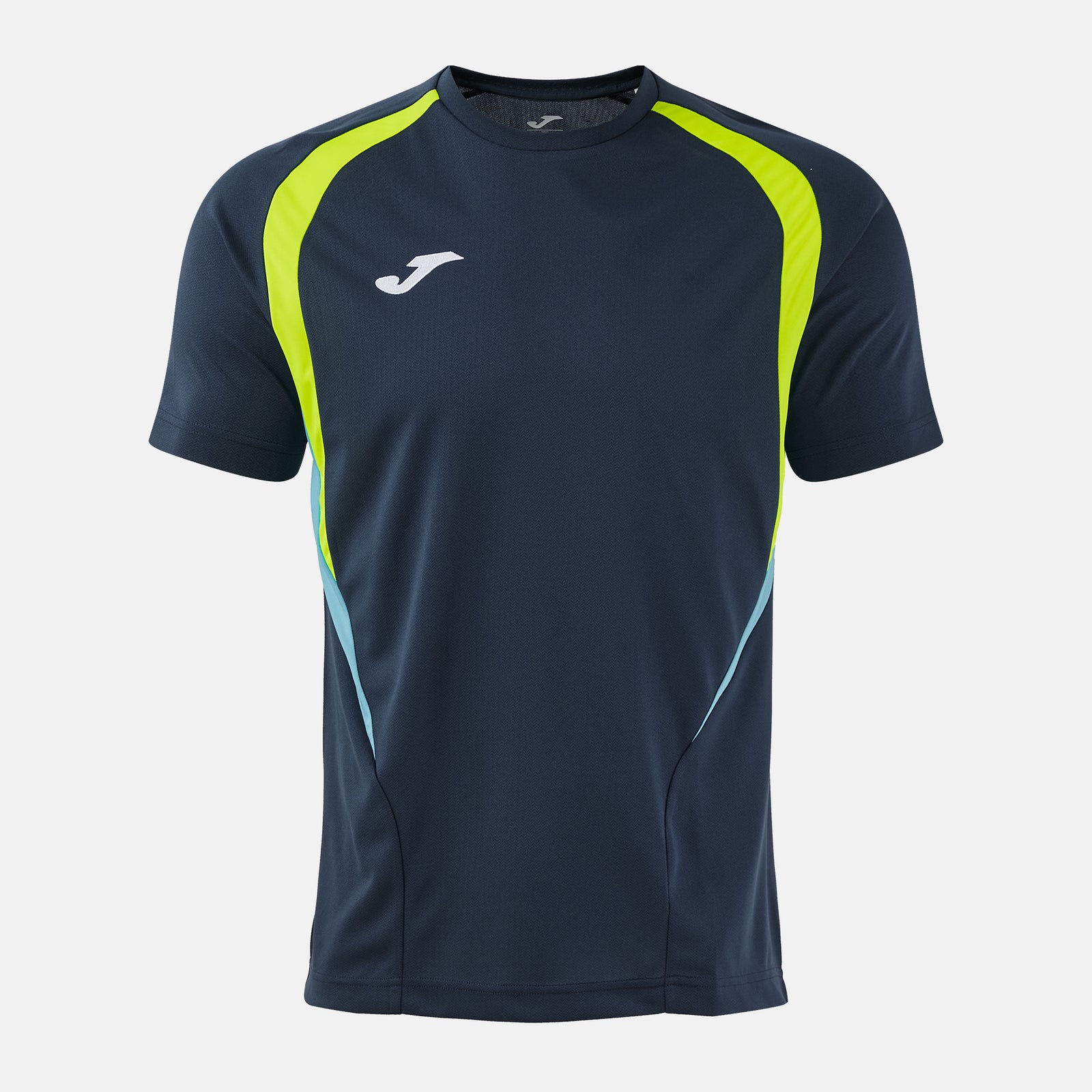 Joma Championship 20 T-Shirt - Dark Navy/Yellow Fluor/Turquoise Fluor