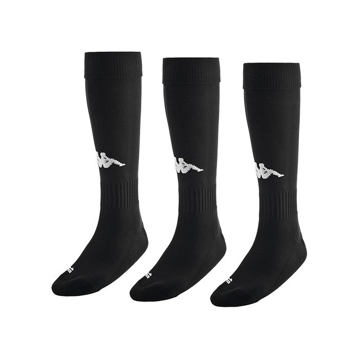 Kappa Penao high match sock in black with white knitted Omini on the shin