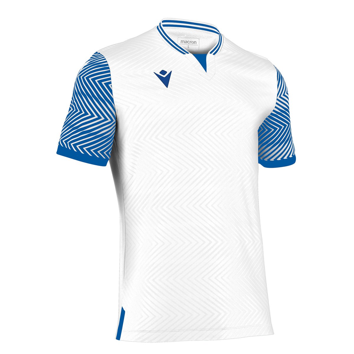 Macron Tureis Eco Shirt - White/Royal Blue - footballkitsdirect.com