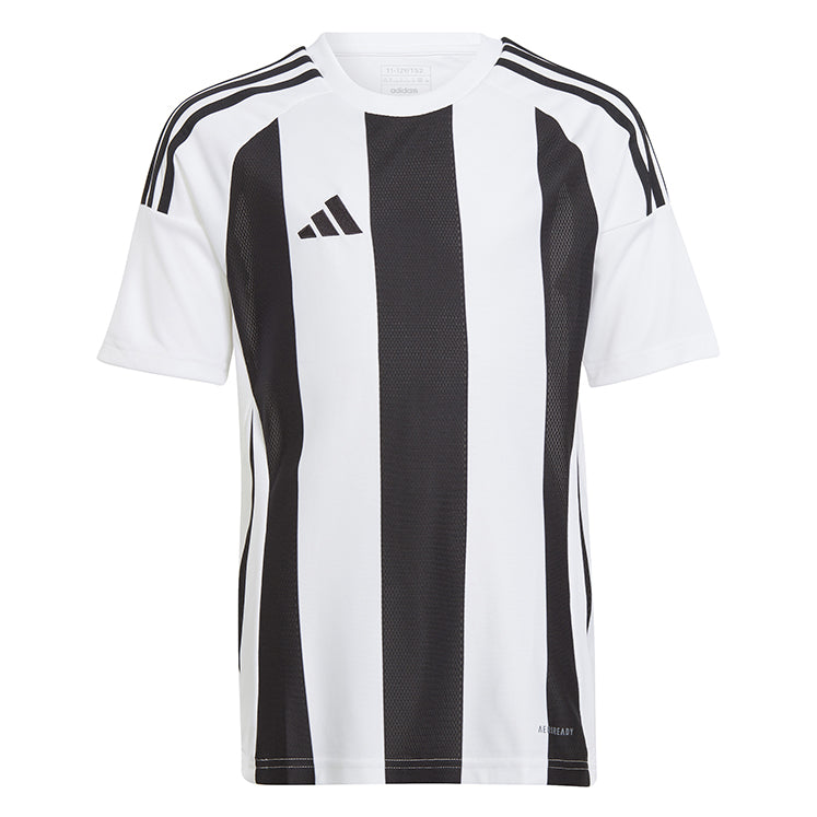 Adidas Striped 24 Jersey White Black footballkitsdirect