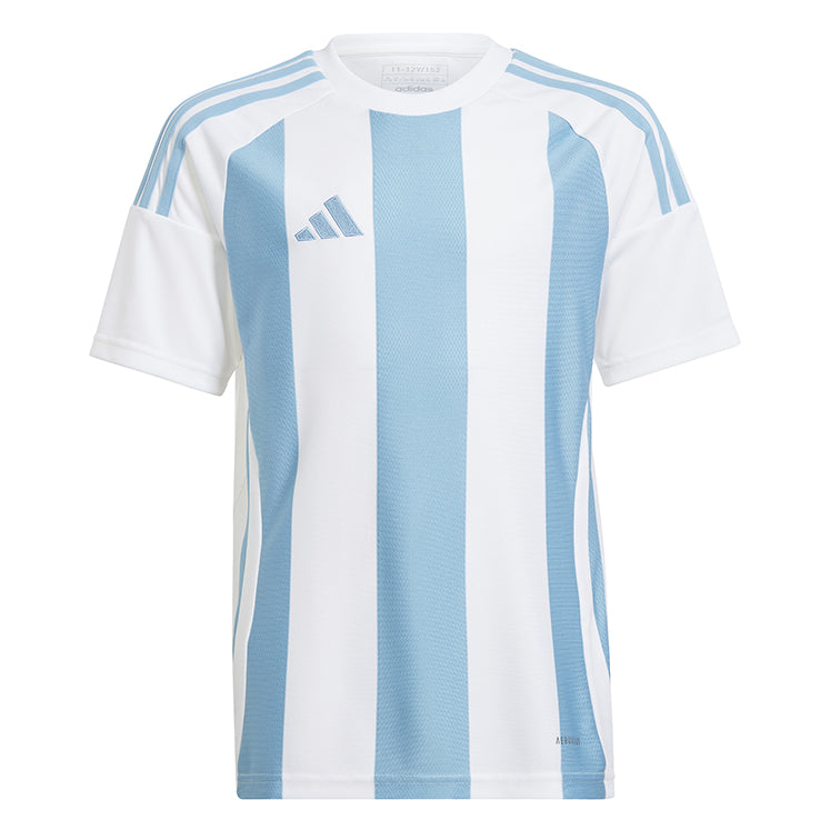 Adidas Striped 24 Jersey - White/Team Light Blue