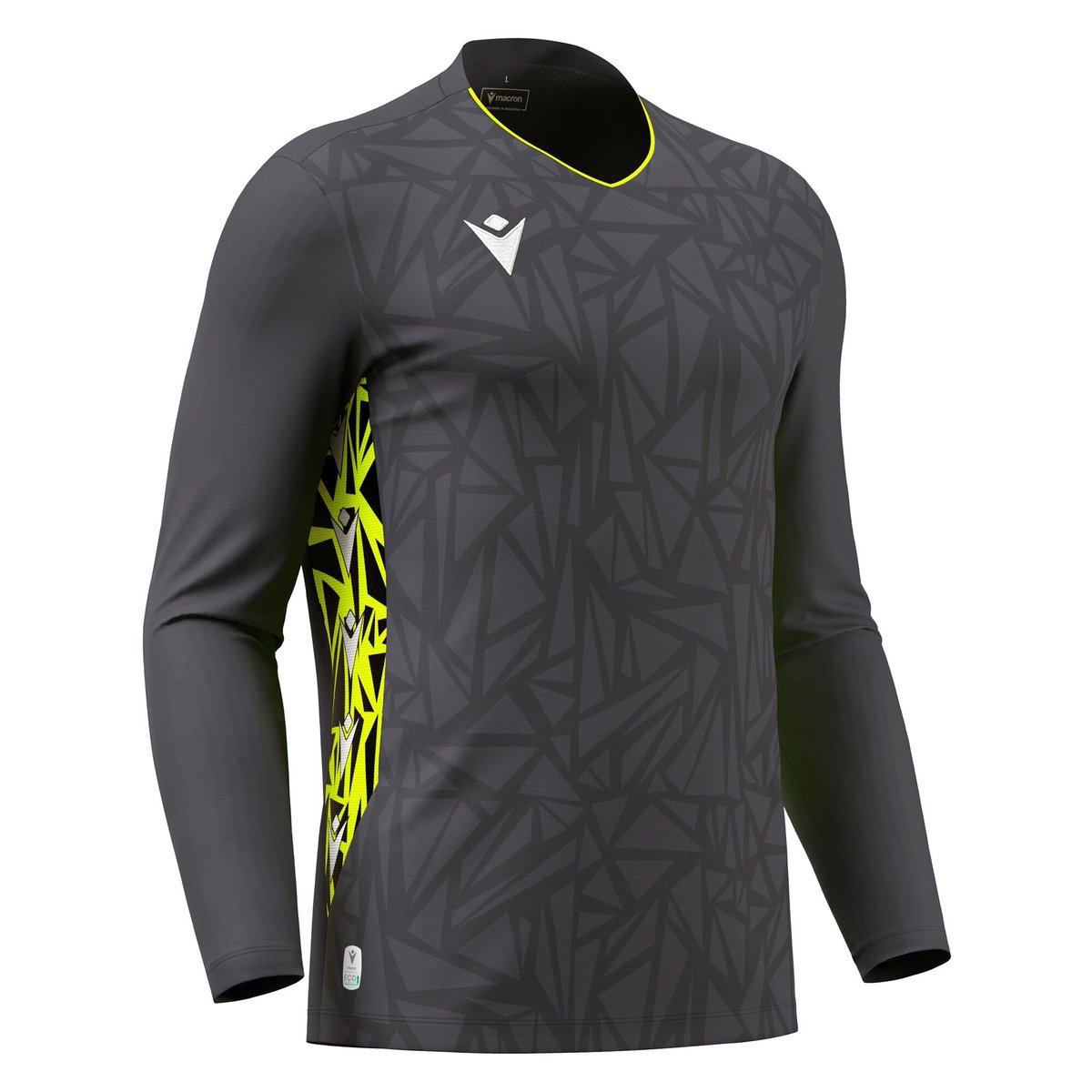 Macron Corvus Eco GK Shirt - Anthracite/Neon Yellow