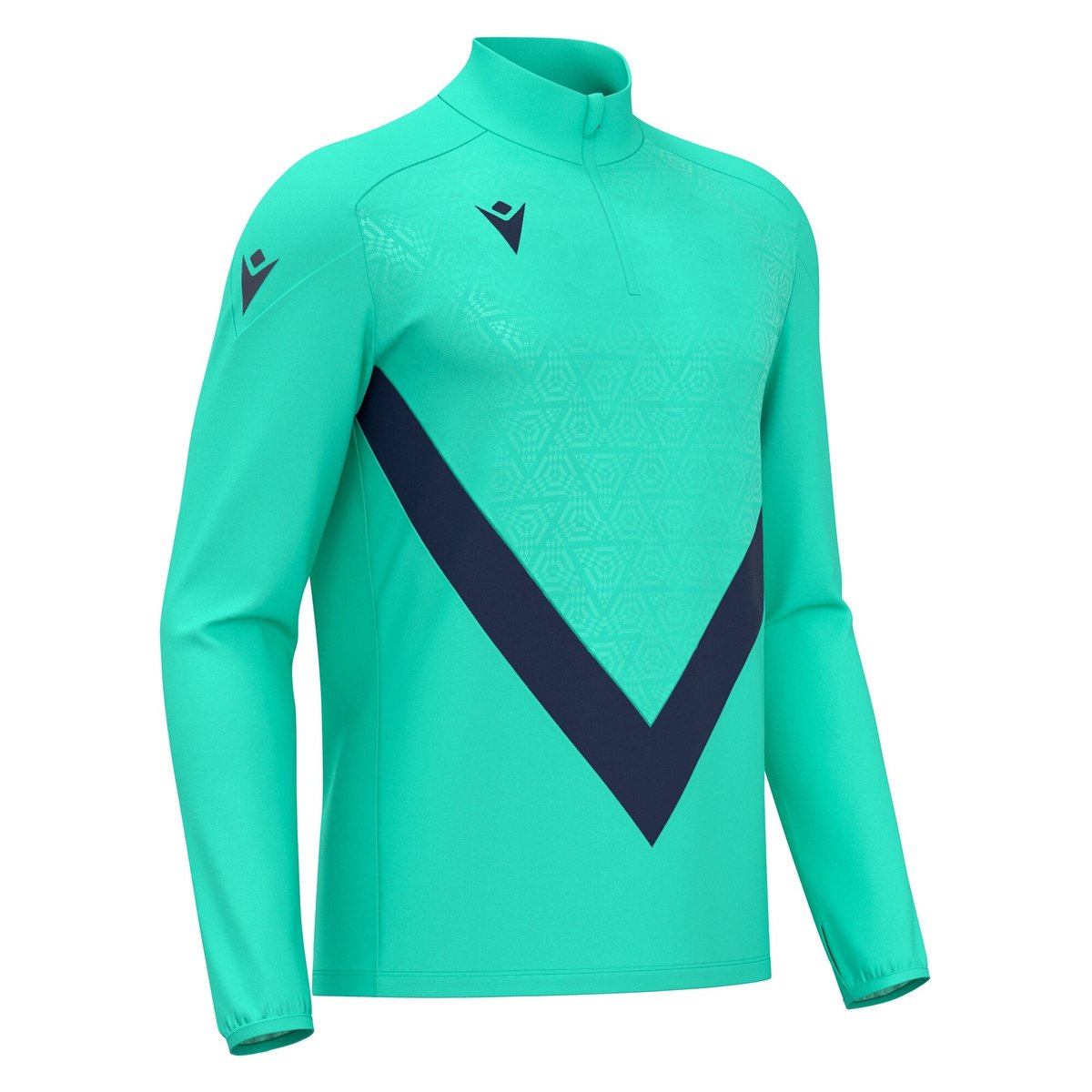 Macron Yaruga 1/4 Zip Top - Turquoise/Navy