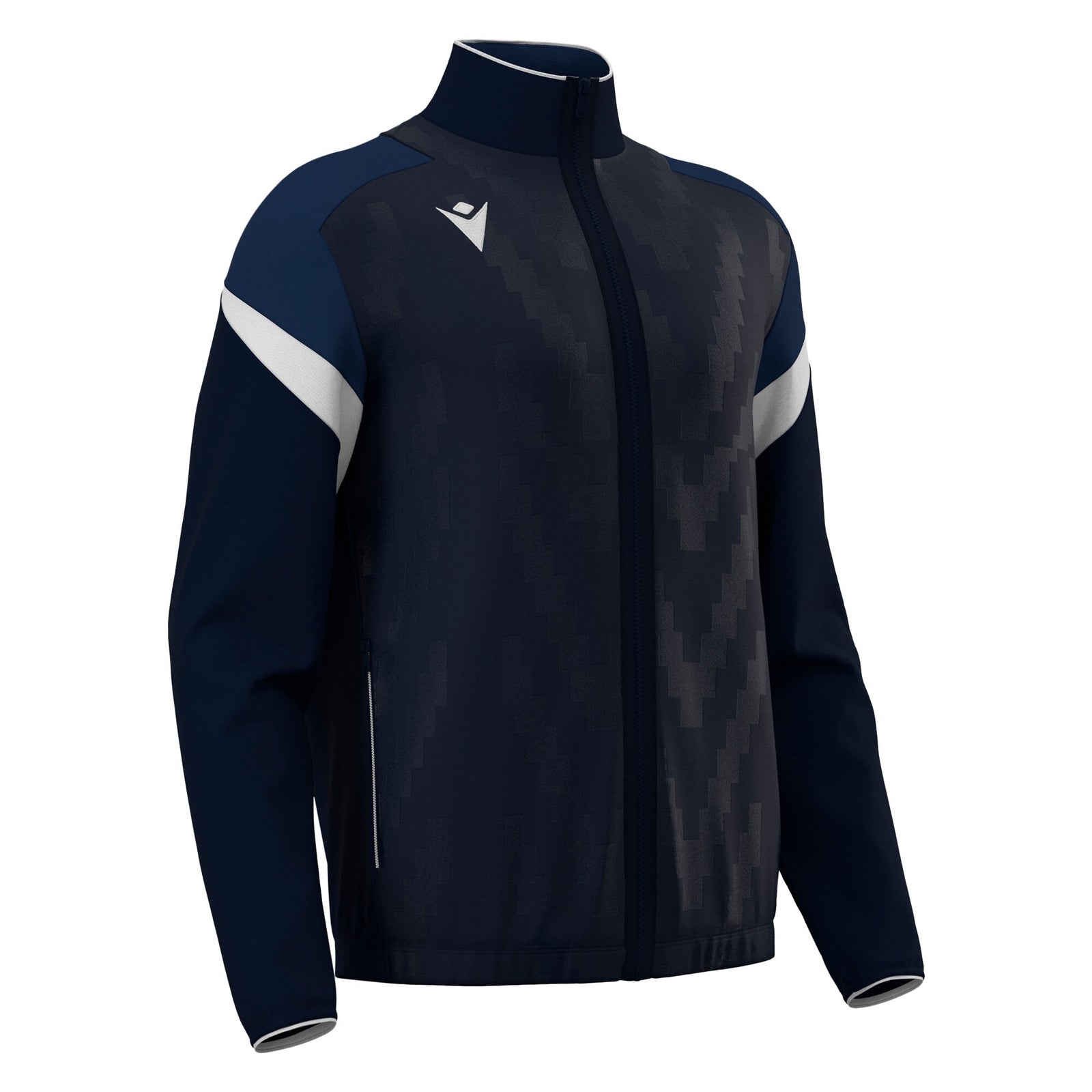 Macron Odin Full Zip Sweatshirt - Navy/White