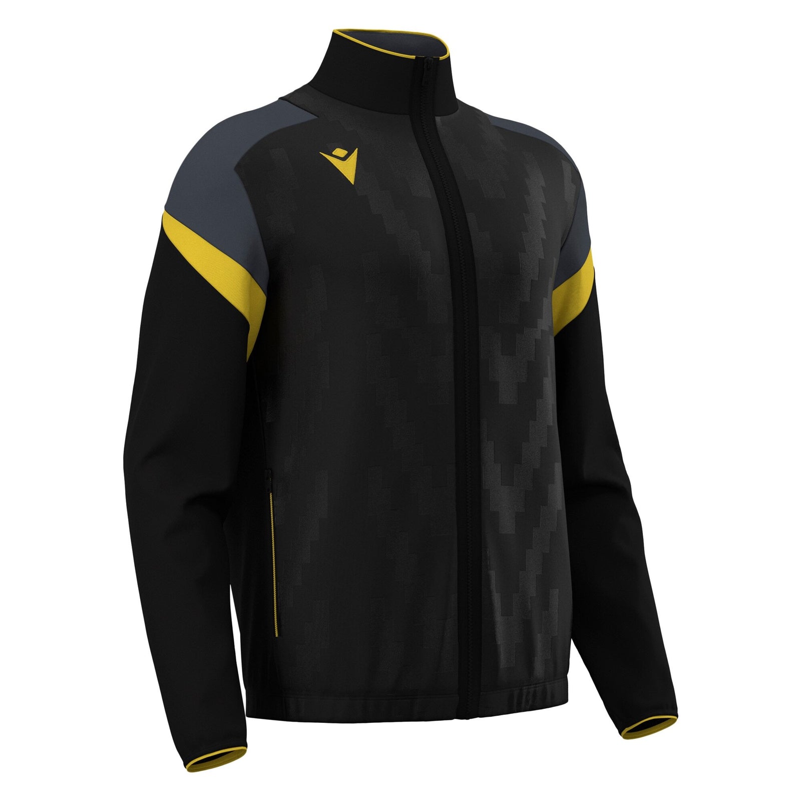 Macron Odin Full Zip Sweatshirt - Black/Yellow