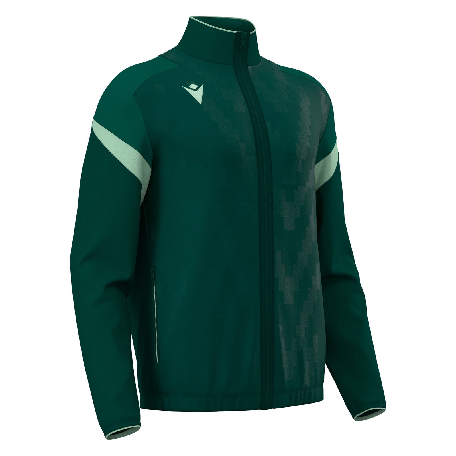 Macron Odin Full Zip Sweatshirt - Bottle Green/Mint