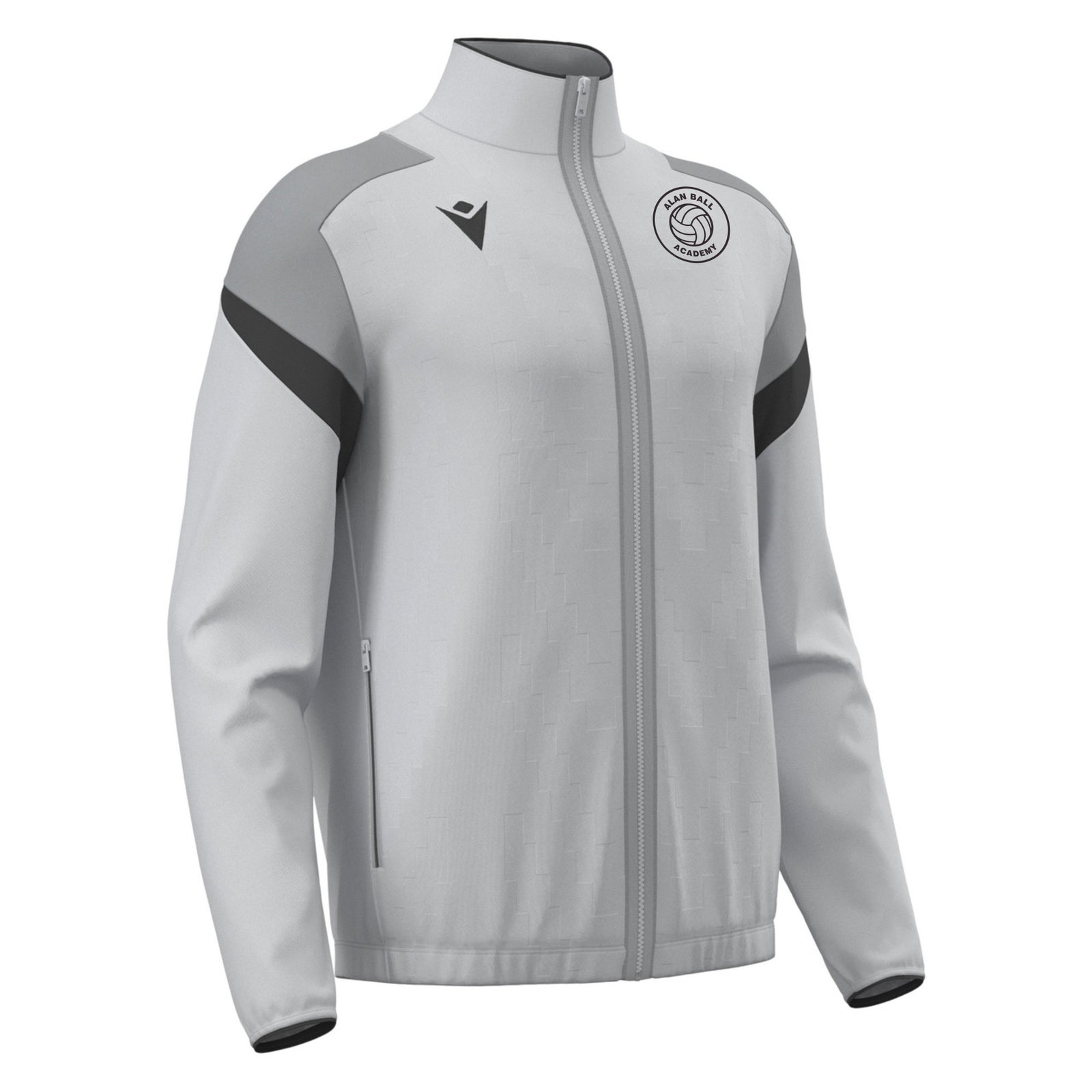 Alan Ball Academy Coaches - Macron Odin Full Zip Sweatshirt - Stone Grey/Anthracite