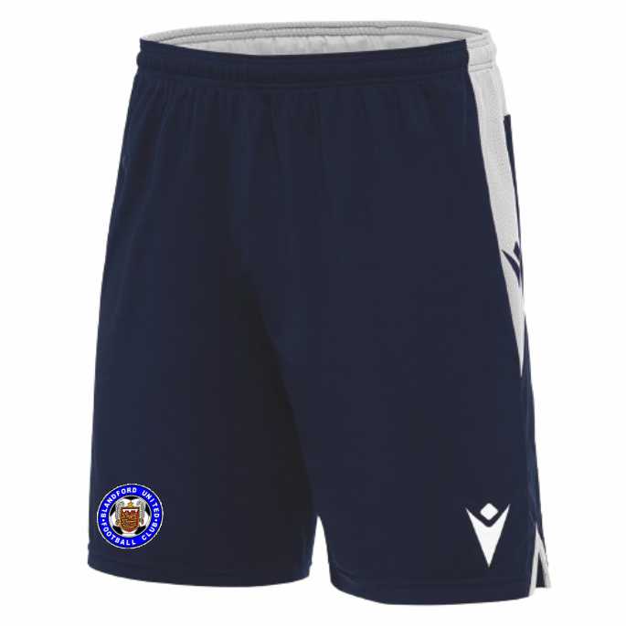 Blandford United Away Short - Navy/White
