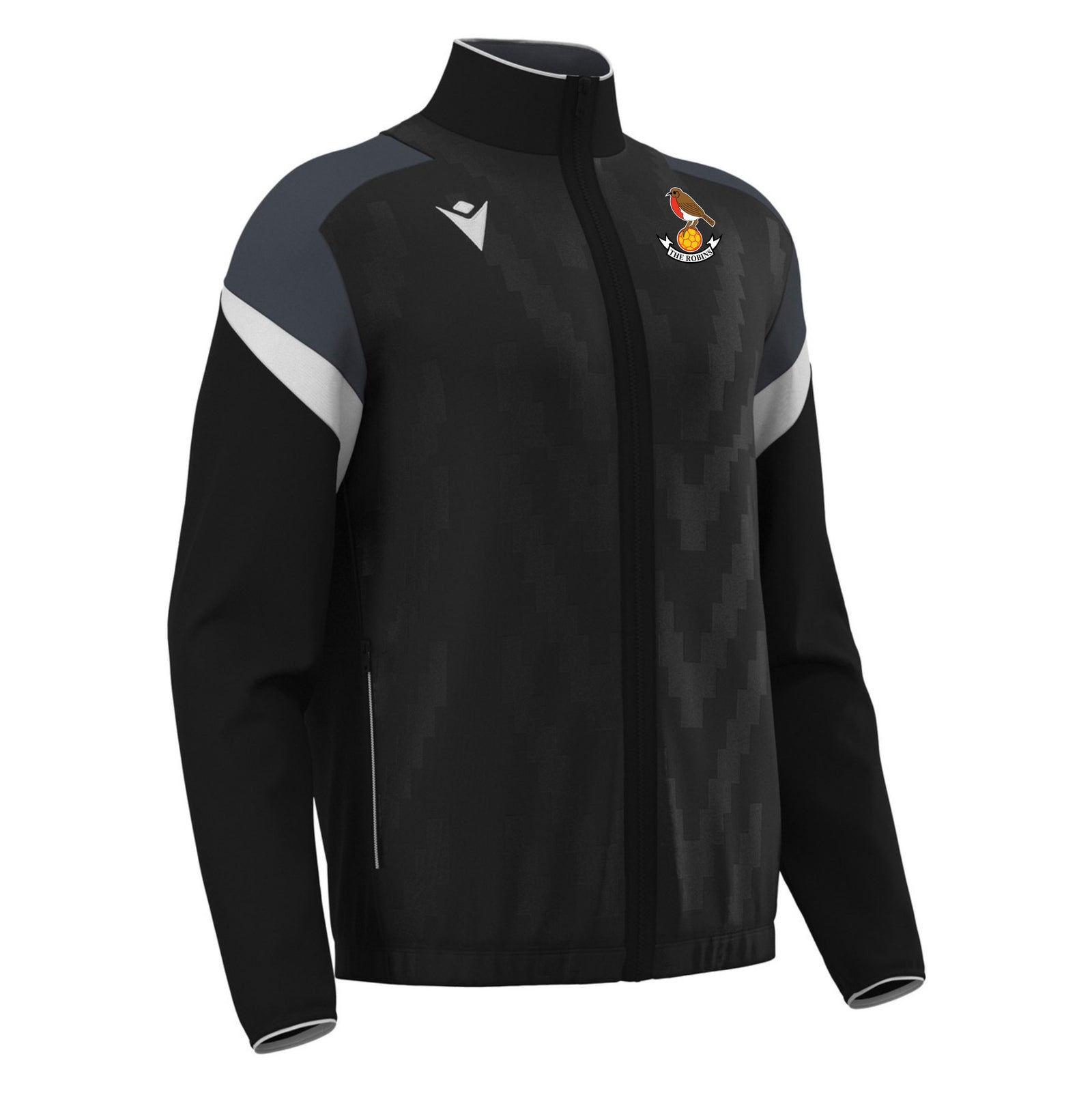 Dowton FC - Macron Odin Full Zip Sweatshirt - Black/White