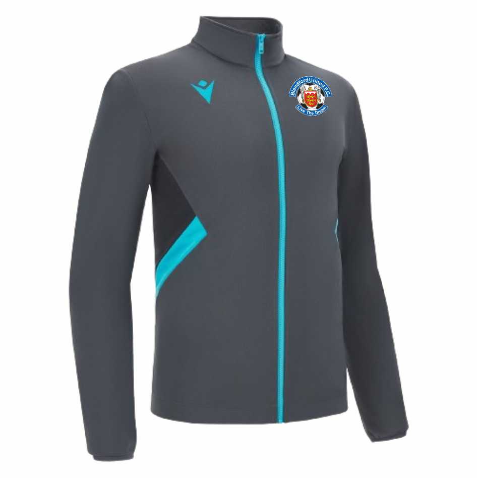 Blandford Youth Coaches - Macron Raijin Track Top -  Anthracite/Neon Sky