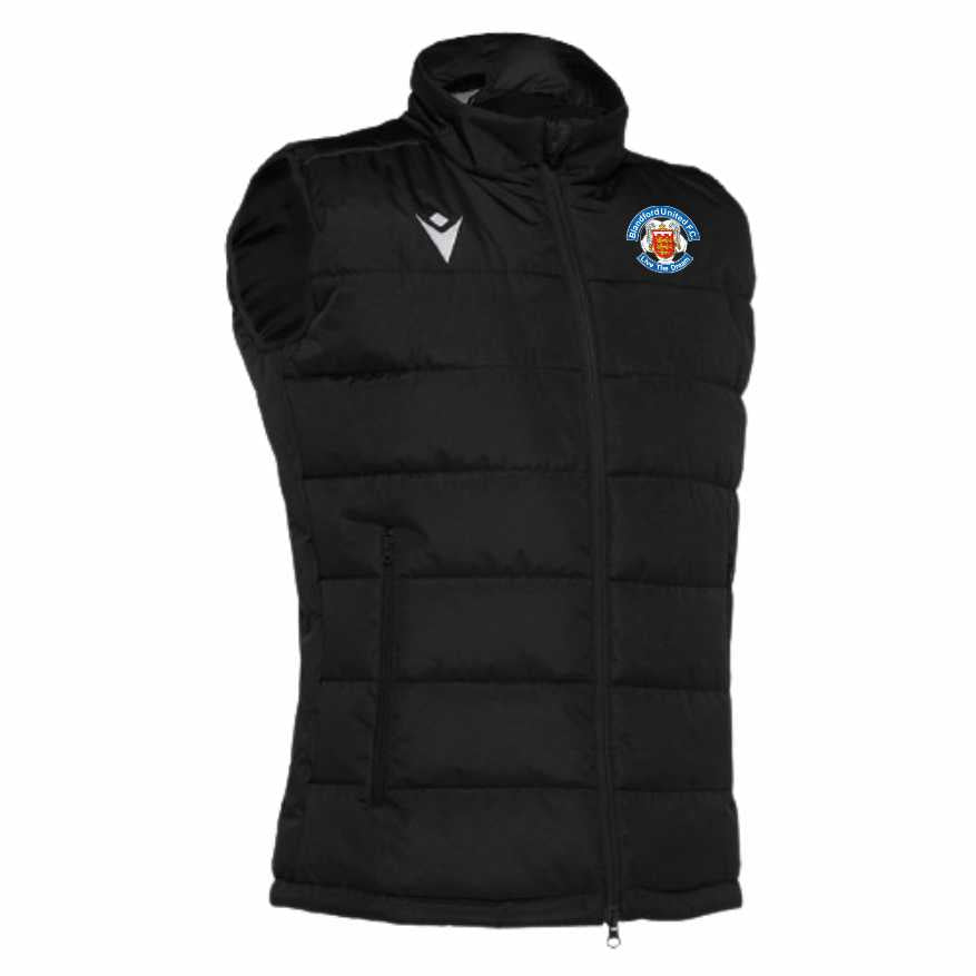 Blandford Youth - Macron Omsk Padded Gilet - Black