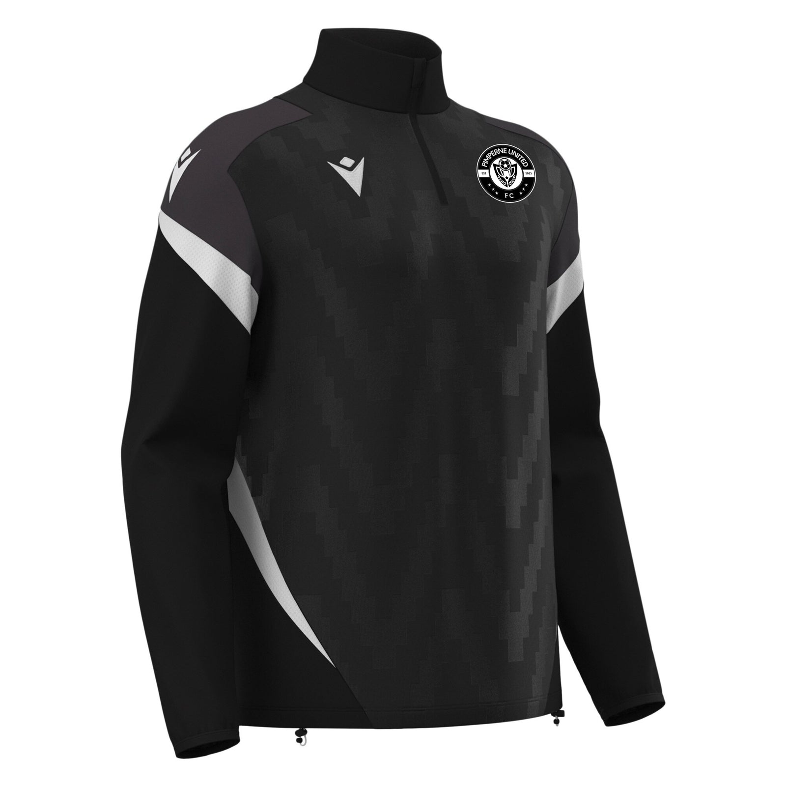 Pimperne United - Macron Hollow 1/4 Zip Top - Black