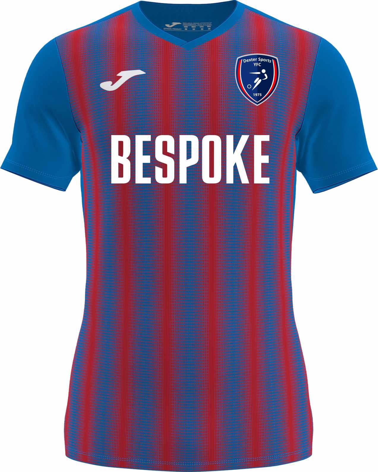 Dexters Home BESPOKE - Joma Inter II Short Sleeve T-Shirt - Royal/Red