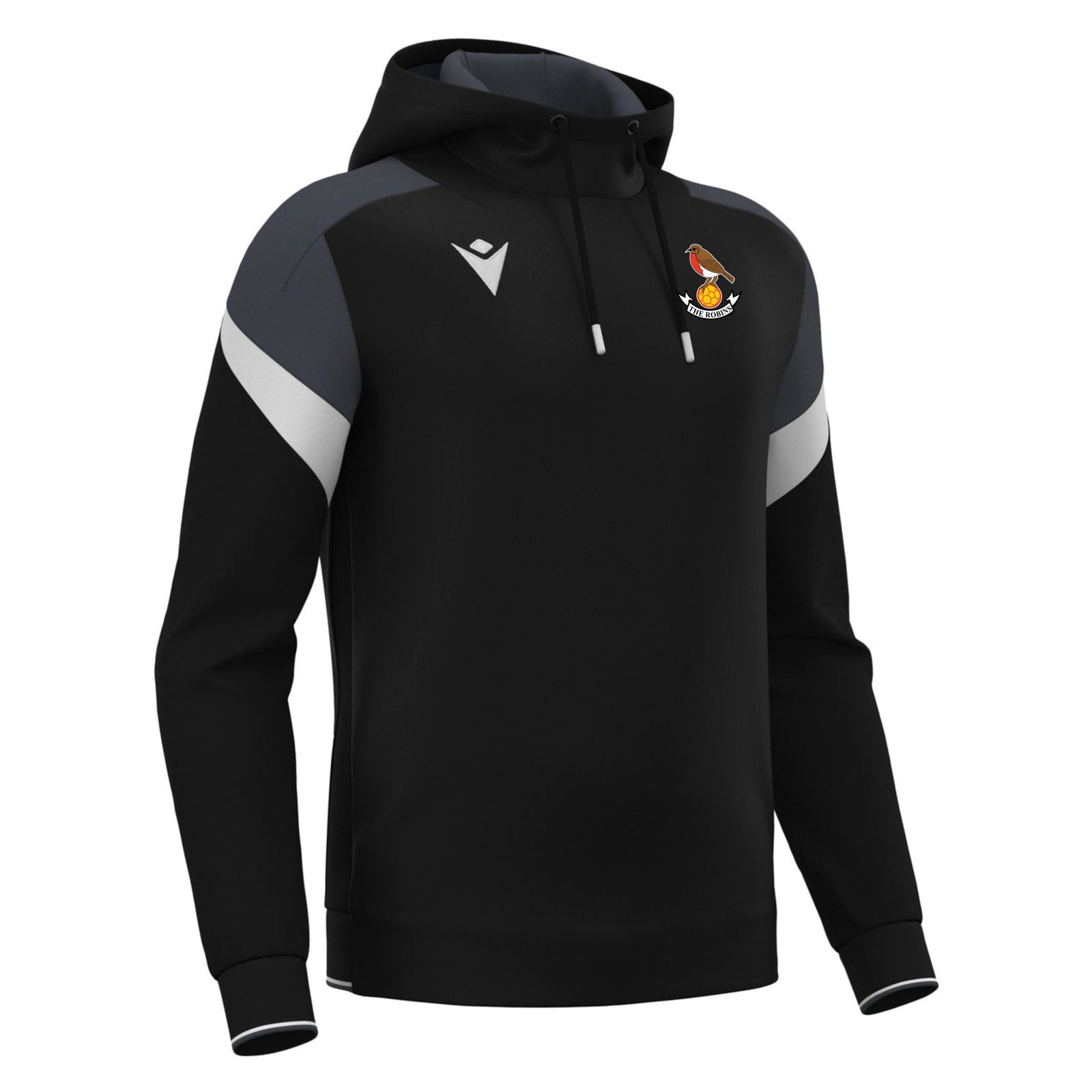 Downton FC - Macron Alchemist Hoody Sweatshirt - Black/White