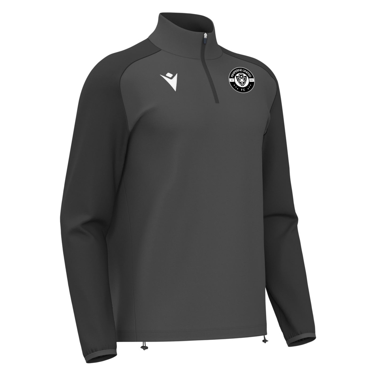 Pimperne United - Macron Isen 1/4 Zip Top - Grey