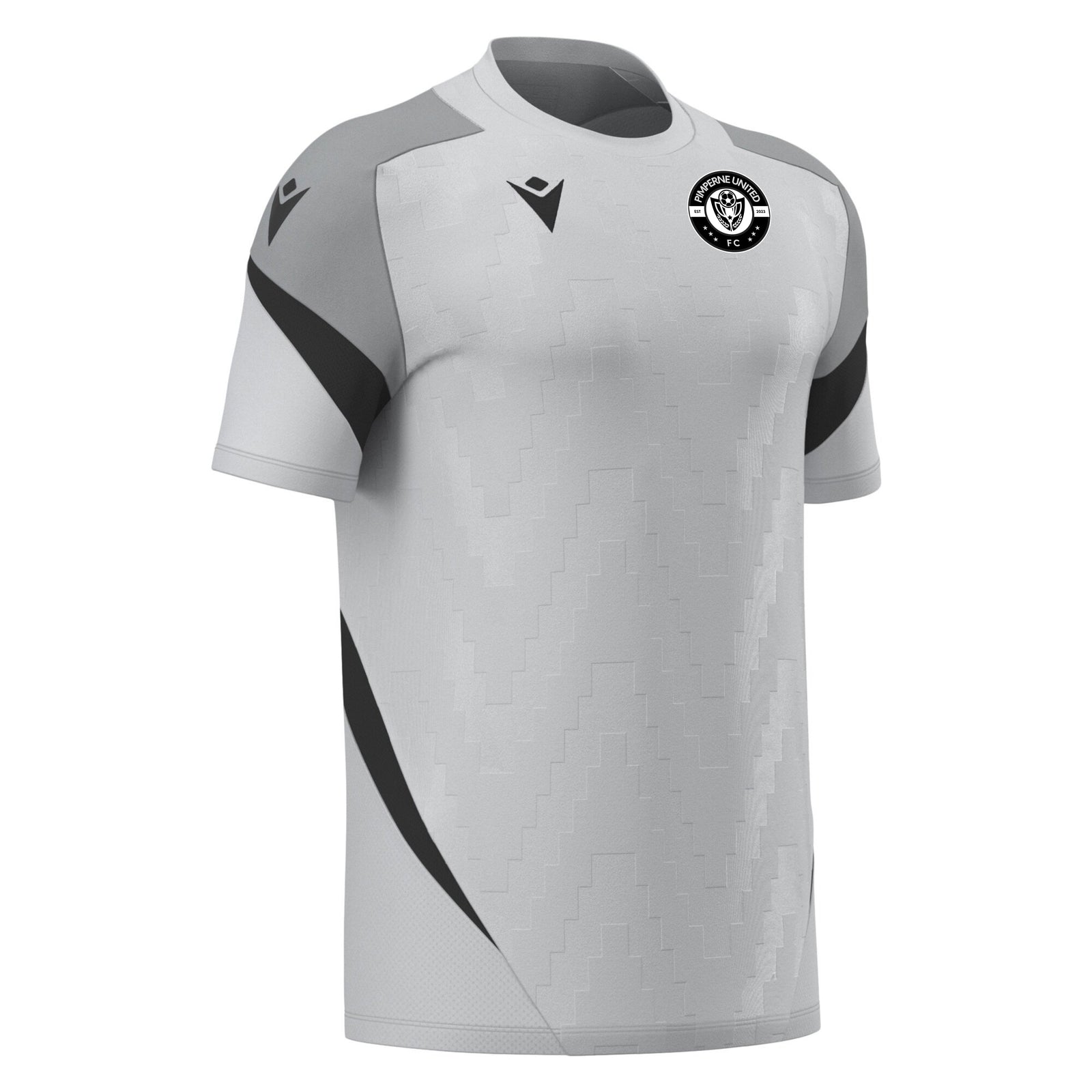 Pimperne United Match Shirt - Macron Totem Shirt - Stone Grey/Anthracite