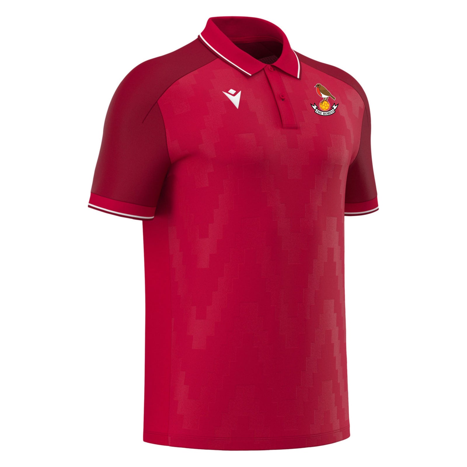 Downton FC - Macron Echoes Polo Shirt - Red/White