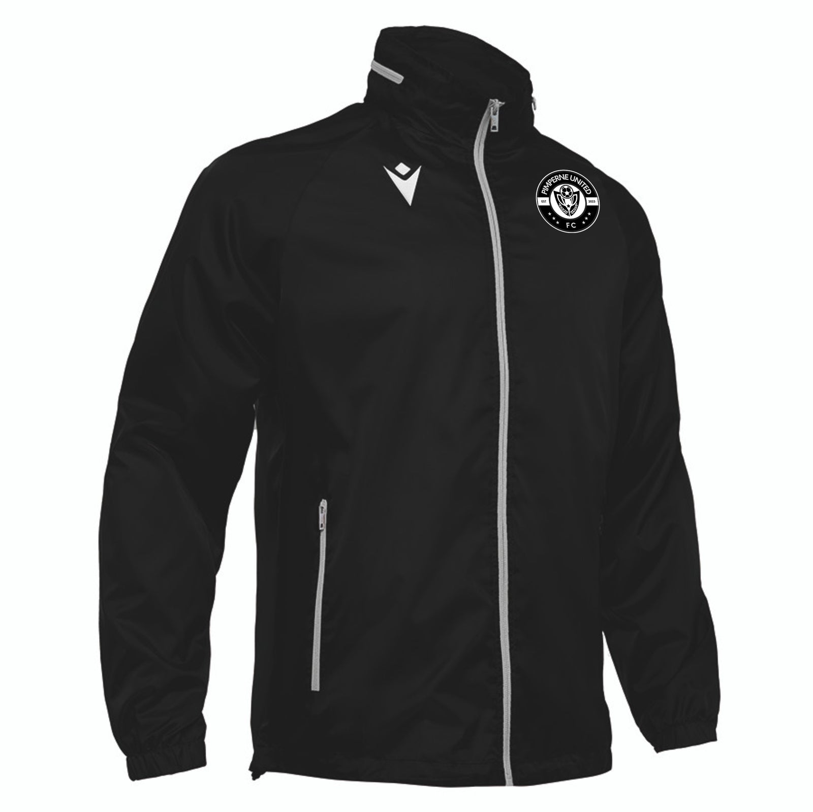 Pimperne United Players - Macron Praia Rain Jacket - Black