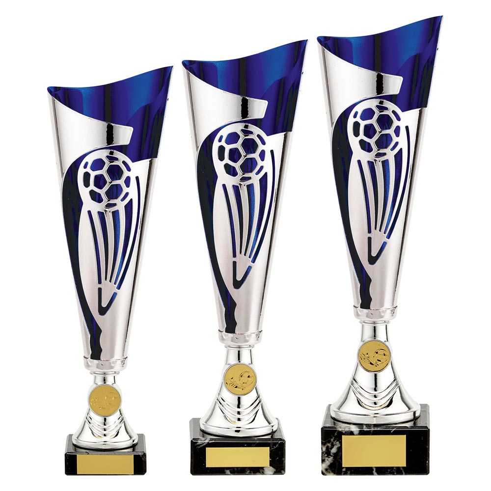 Champions Football Trophy (Blue) + Engraving