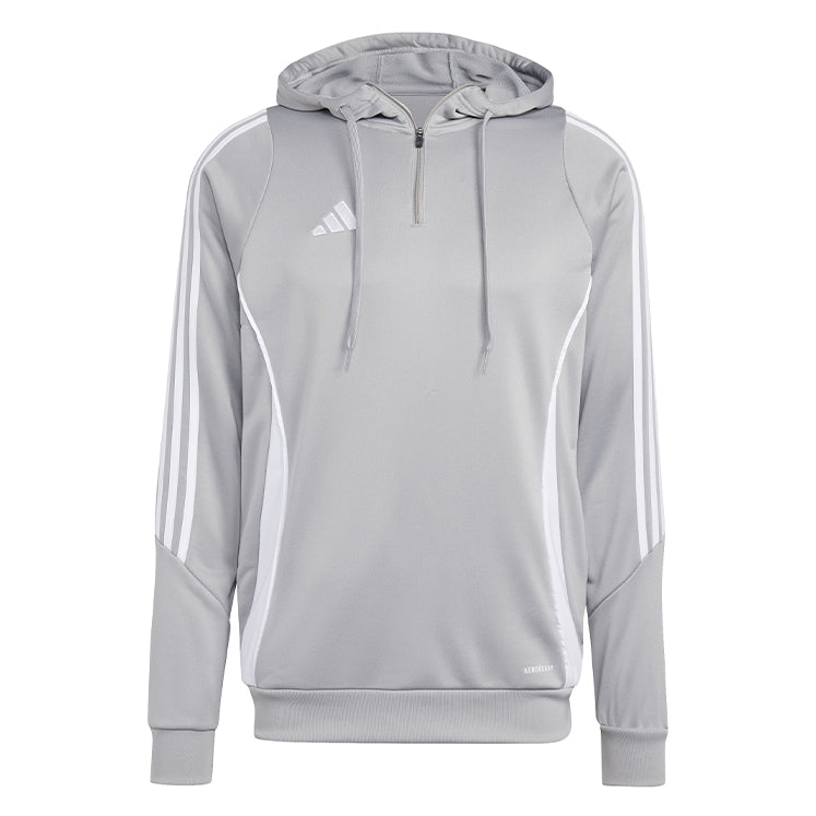 Adidas Tiro 24 Training Hoodie - Mid Grey/White