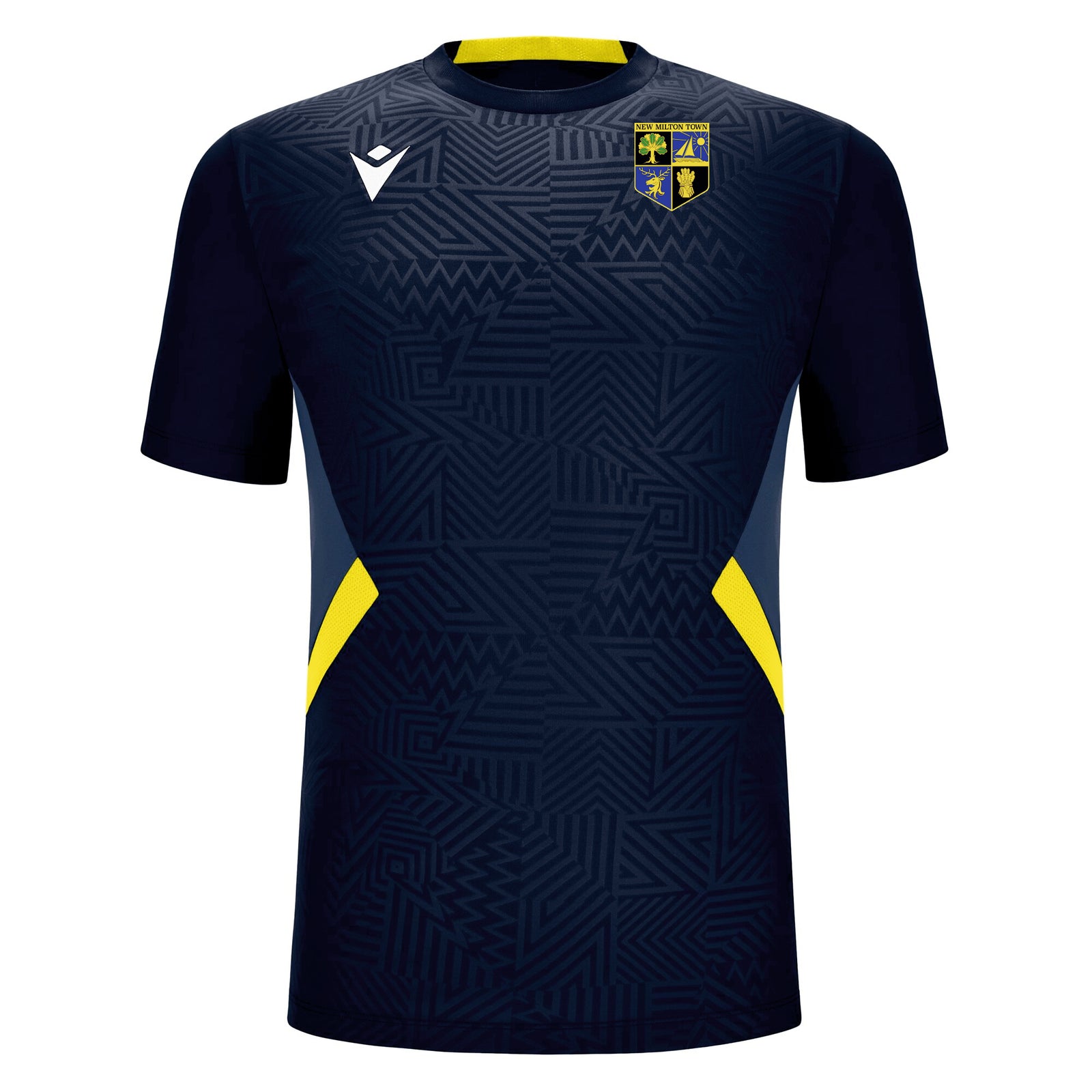 New Milton Town FC - Macron Shedir Shirt - Navy/Yellow