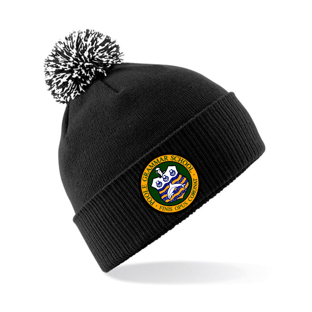 Poole Grammar School - Snowstar Beanie - Black/White