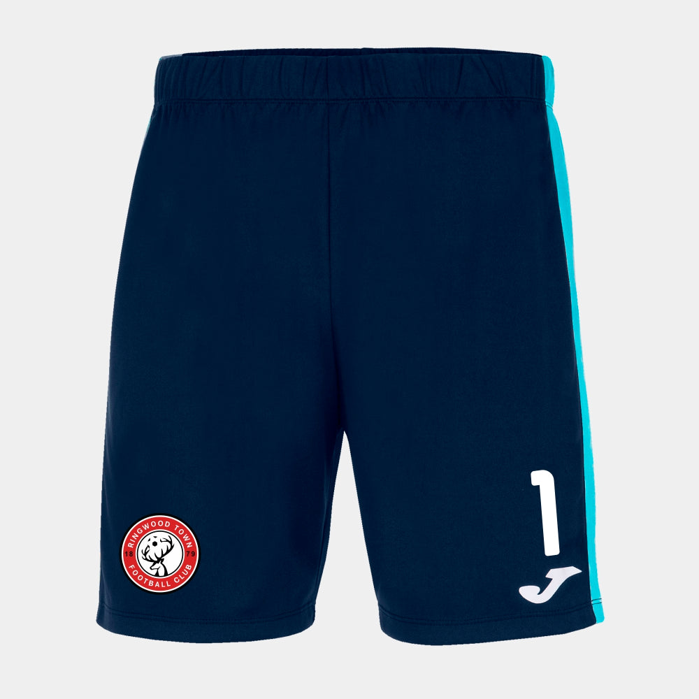 Ringwood Town - GK Shorts - 2025-26 - Joma Maxi Short - Dark Navy/Fluo Turquoise