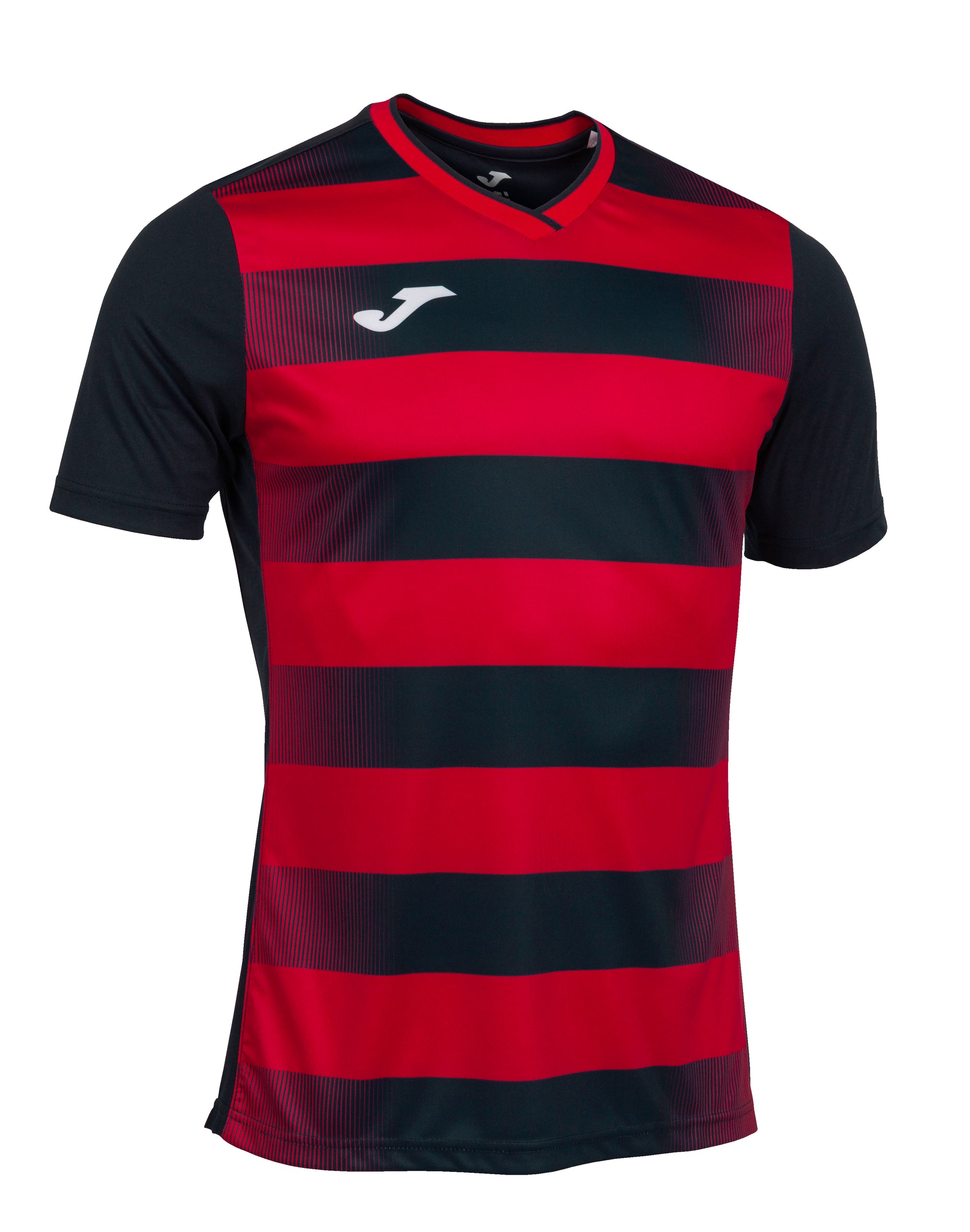 Joma Europa V Short Sleeve T-Shirt - Black/Red