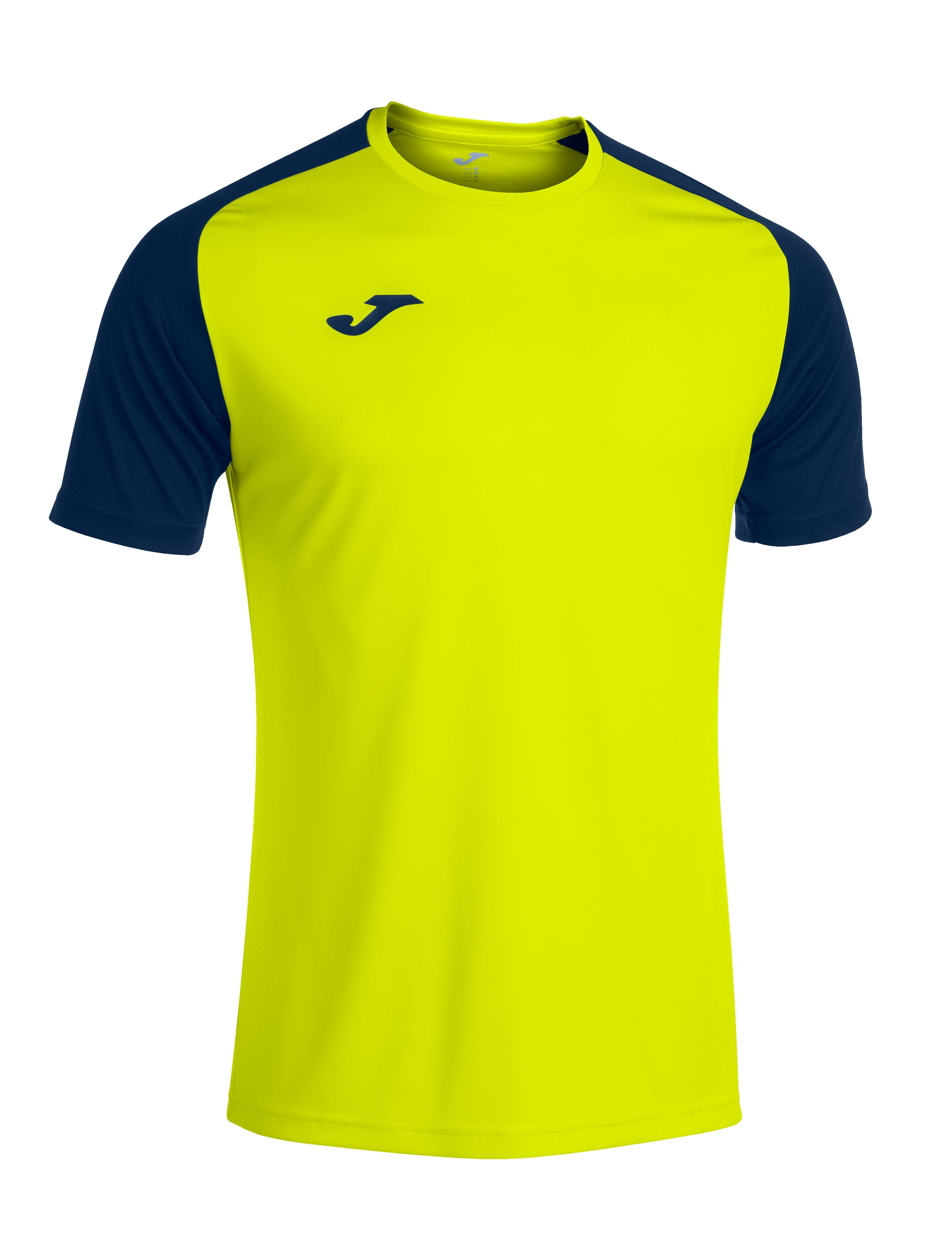 Joma Academy IV Short Sleeved T-Shirt - Yellow Fluor/Dark Navy