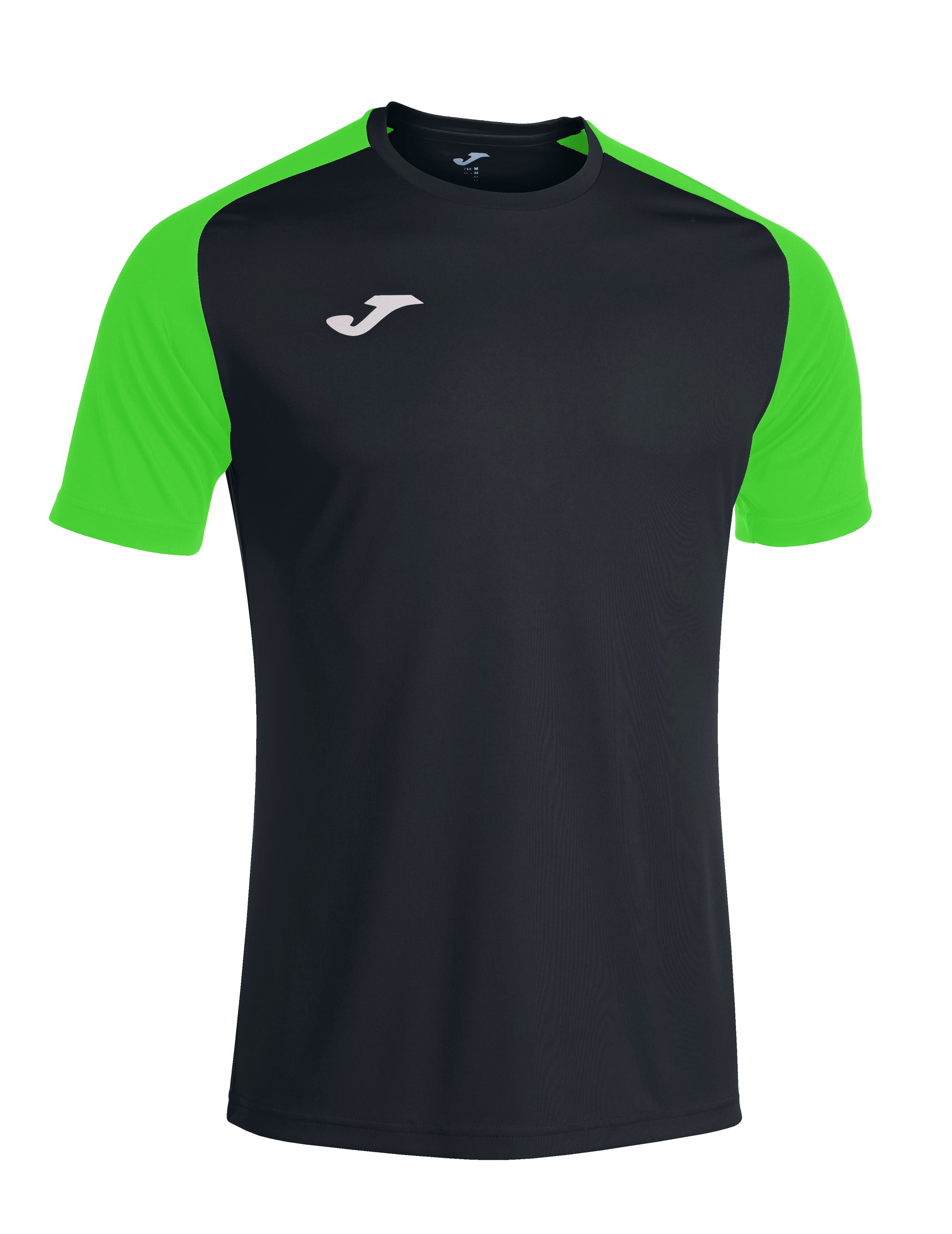 Joma Academy IV Short Sleeved T-Shirt - Black/Green Fluor