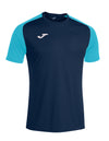 Joma Academy IV Short Sleeved T-Shirt - Dark Navy/Fluor Turquoise