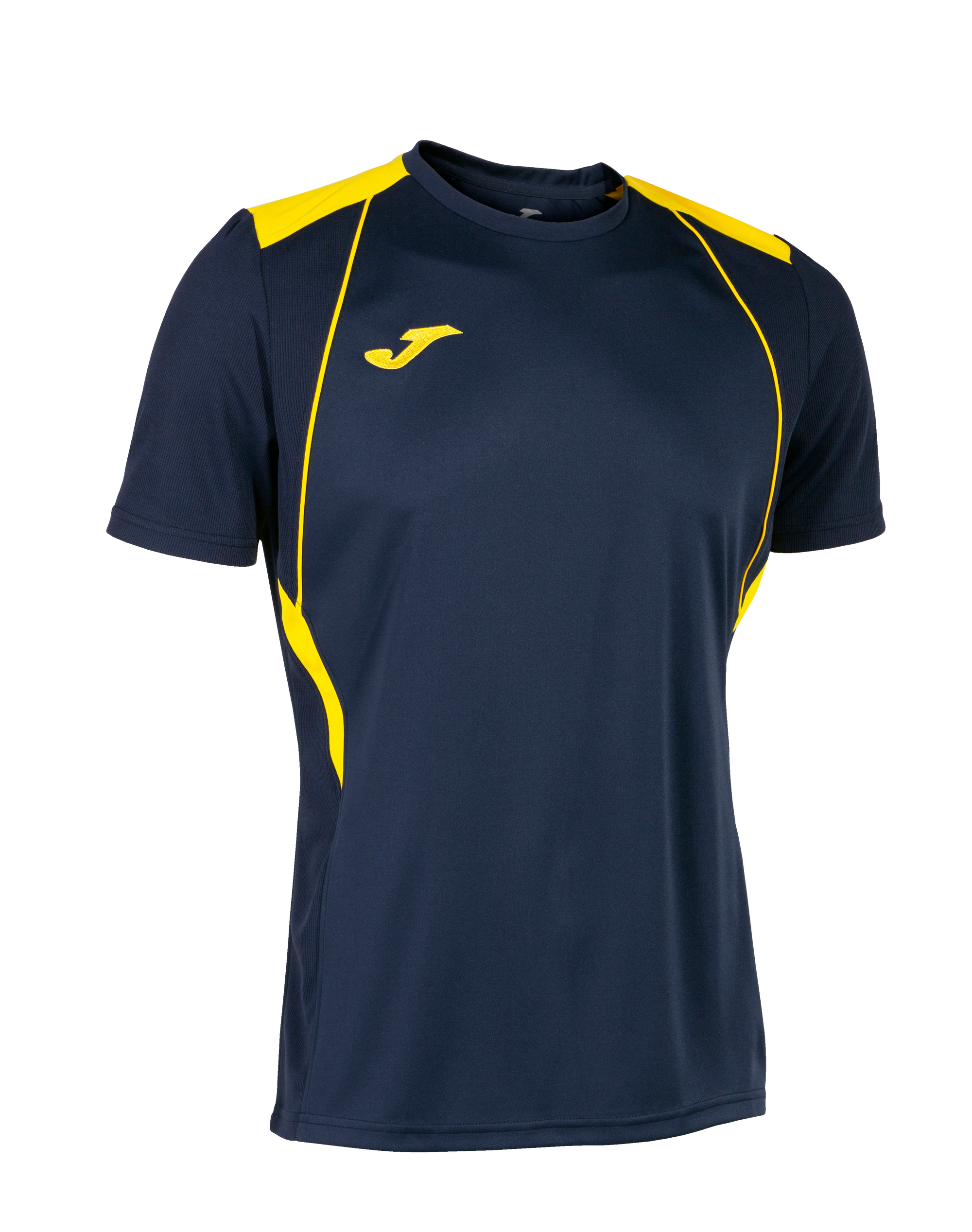 Joma Championship VII Short Sleeve T-Shirt - Dark Navy/Yellow