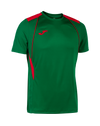 Joma Championship VII Short Sleeve T-Shirt - Green Medium/Red