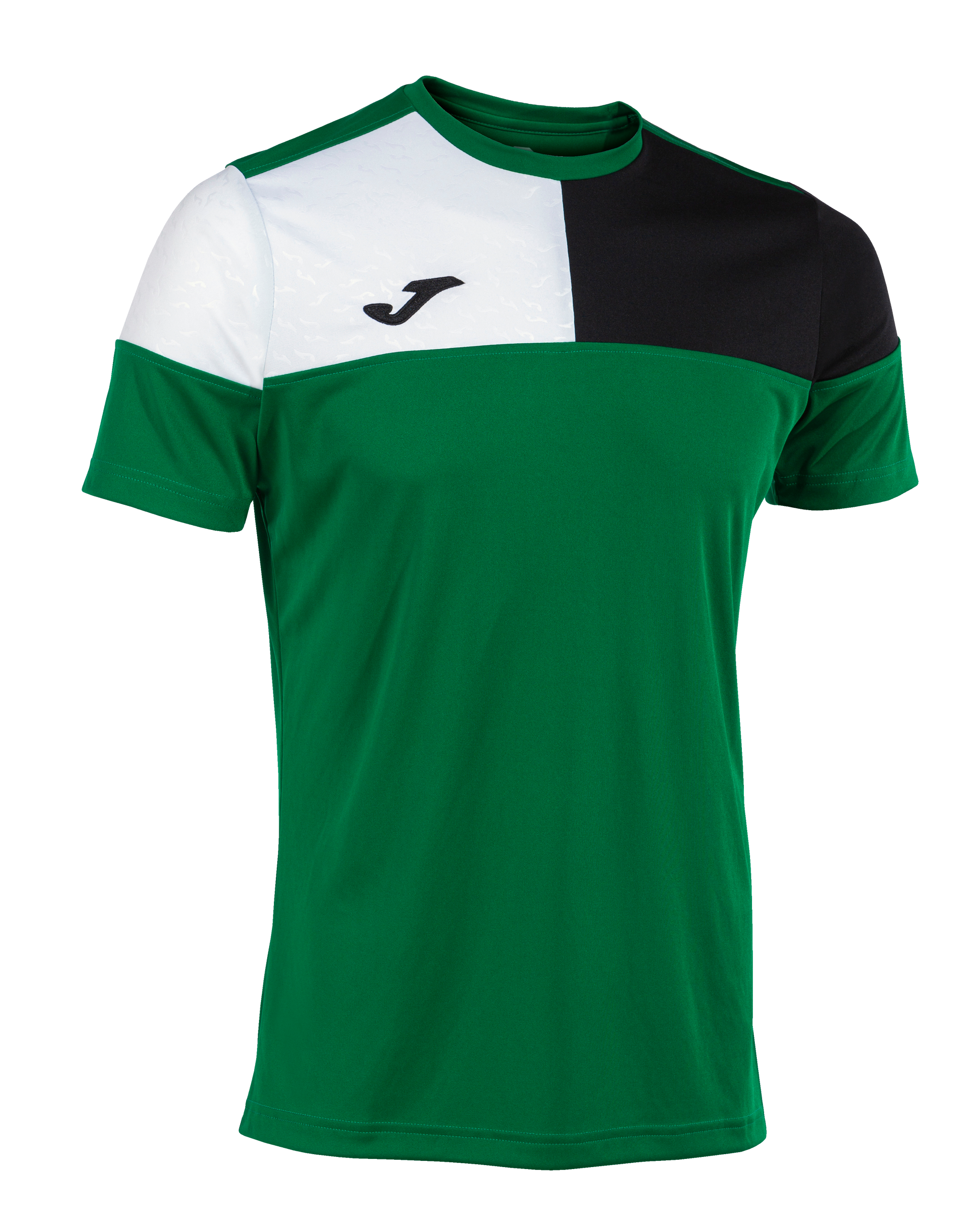 Joma Crew V Short Sleeve T-Shirt - Green Medium/Black
